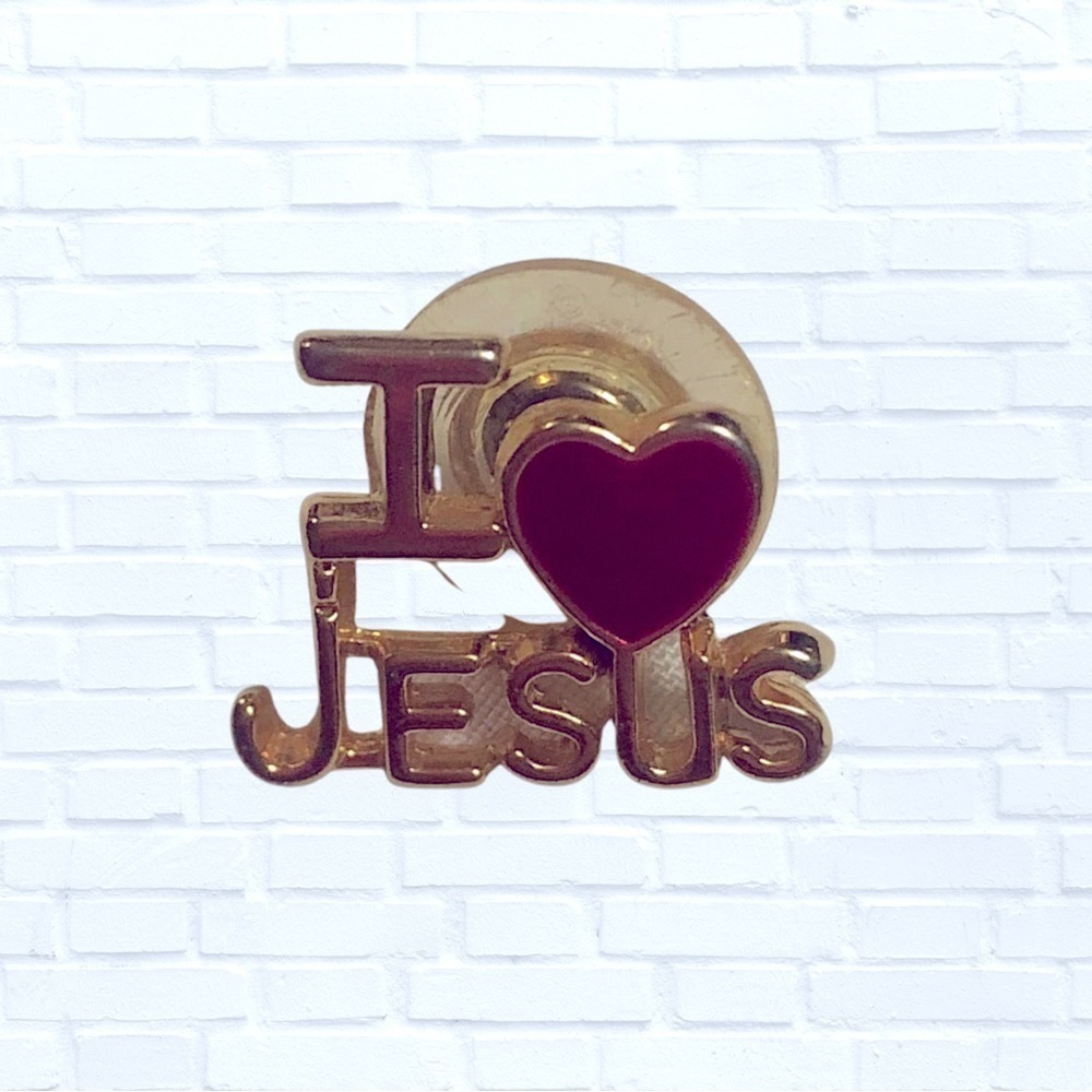 BROOCH I Love Jesus Pin/brooch